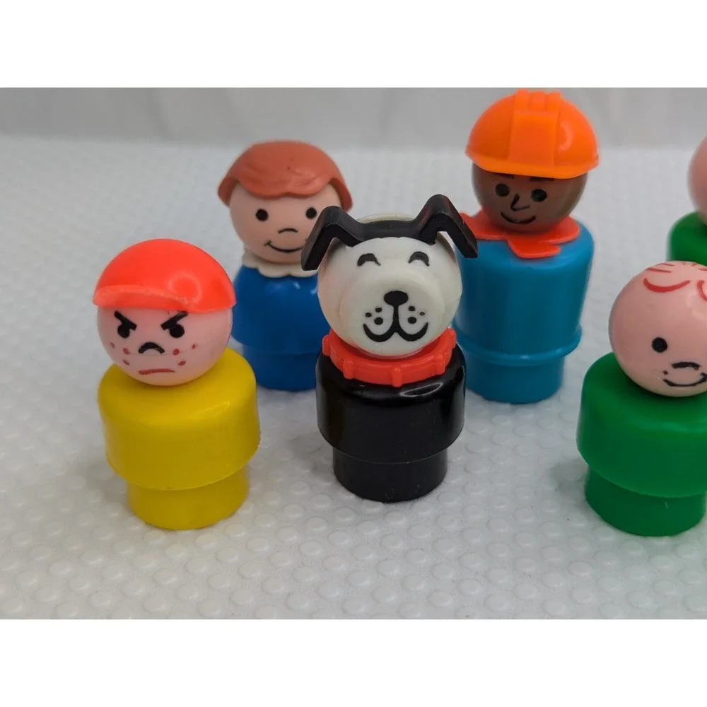 Fisher‎ Price Little People Plastic Head Body Lot of 10 Freckle Boy Car